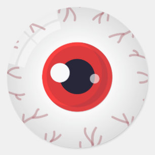 Sticker Halloween Déplaisant Red Eye Eyeball Treat