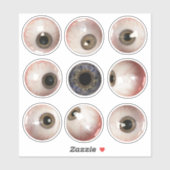 Sticker Halloween déplaisant Veiny Bloodshot Eyeballs (Feuille)