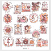 Sticker Halloween Déplaisant Witchy (Feuille)