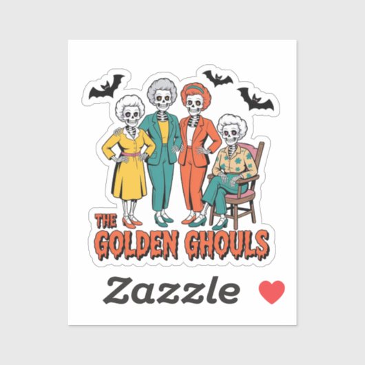 Sticker Halloween des filles des Gouls d'or (Feuille)