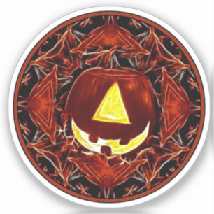 Sticker Halloween d'une étoile Jack-o-lanterne