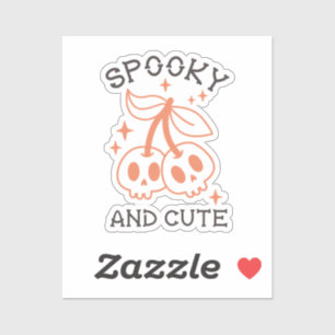 Sticker Halloween éffrayant et mignon