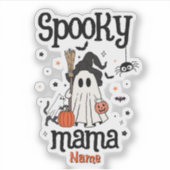 Sticker Halloween éffrayant - Ghost et chat (Devant)