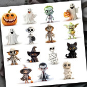 Sticker Halloween Éffrayant super mignon