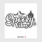 Sticker Halloween éffrayant Vibes (Feuille)