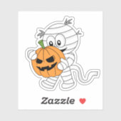 Sticker Halloween Éffrayante Déplaisante mignonne maman (Feuille)