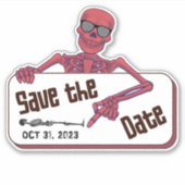 Sticker Halloween Enregistrer la date (Devant)