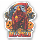 Sticker Halloween Evil skeleton (Devant)