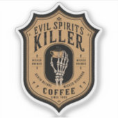 Sticker Halloween Evil Spirits Killer Pot café (Devant)