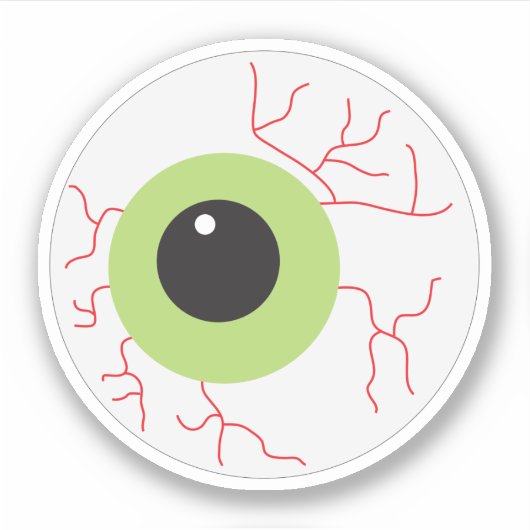 Sticker Halloween Eyeball effrayant (Devant)