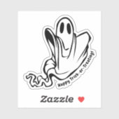 Sticker Halloween fantôme convivial (Feuille)