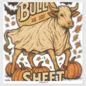 Sticker Halloween feuille de taureau de vache (Feuille)