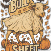 Sticker Halloween feuille de taureau de vache (Devant)