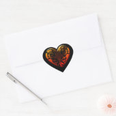Sticker Halloween Filigree Goth Heart (Enveloppe)