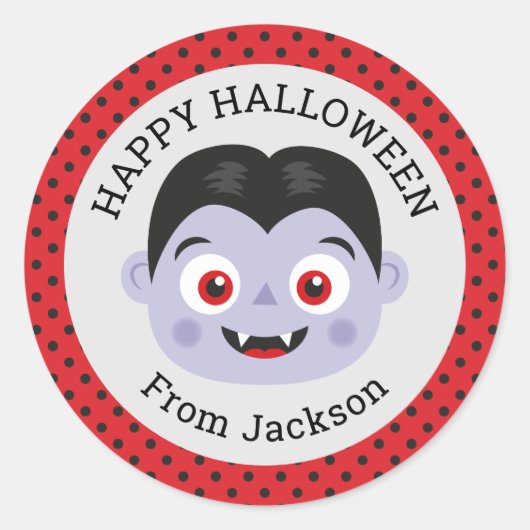 Sticker Halloween Happy Personnalisé (Devant)