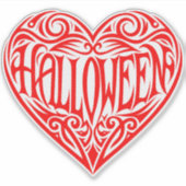 Sticker Halloween Heart, Red Heart, Holiday (Devant)