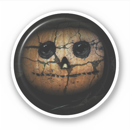 Sticker Halloween Jack déplaisant -o-lanterne (Devant)