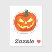 Sticker Halloween Jack-O-Lantern (Feuille)