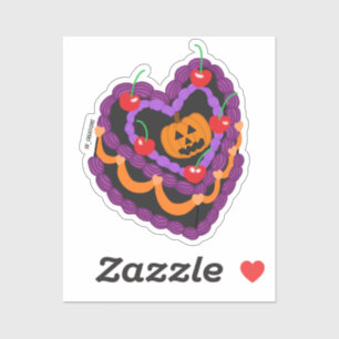 Sticker Halloween Jack-o'-lantern couleur pâtisserie de co