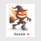 Sticker Halloween Jack-o'-Lantern Slam Dunk : Panier Éffra (Feuille)