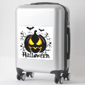 Sticker Halloween Jack-o-lanterne et chauves-souris (Sur valise)