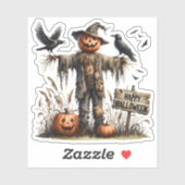 Sticker Halloween joyeuse - Épouvantable épouvantail et co (Feuille)