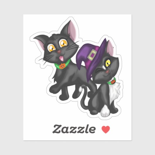 Sticker Halloween Kittens (Feuille)