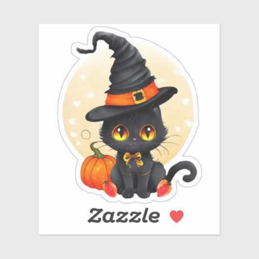 sticker Halloween Kitty (Feuille)