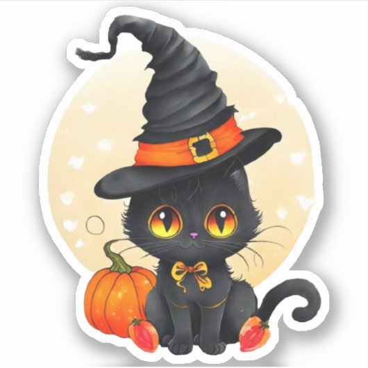 sticker Halloween Kitty (Devant)