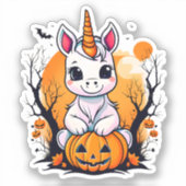 Sticker Halloween licorne (Recto)