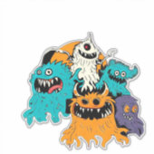 Sticker Halloween/Monstre/Octobre/Automne (Devant)