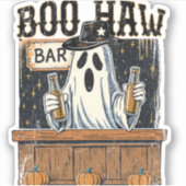 Sticker Halloween occidentale rétro Boo Haw (Devant)