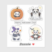 Sticker Halloween Panda Collection (Feuille)