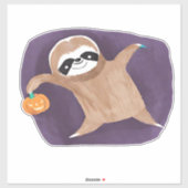 Sticker Halloween paresse, citrouille, chauve-souris, arai (Feuille)