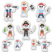 Sticker Halloween pirate de squelette (Devant)