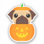 Sticker Halloween Pugkin (Recto)