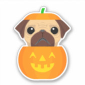 Sticker Halloween Pugkin (Devant)