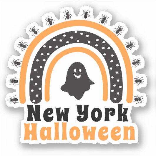Sticker Halloween Rainbow de New York (Devant)