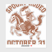Sticker Halloween Rodéo éffrayant 31 octobre (Feuille)