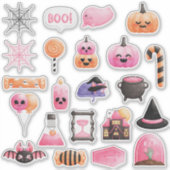 Sticker Halloween rose (Devant)