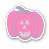 Sticker Halloween rose Jack-o-lanterne (Devant)