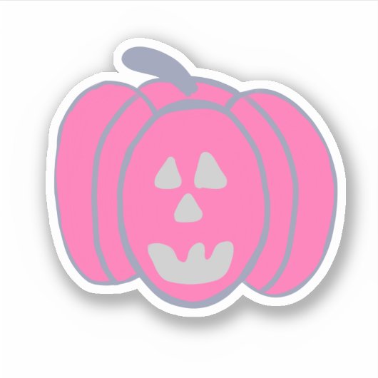 Sticker Halloween rose Jack-o-lanterne (Devant)