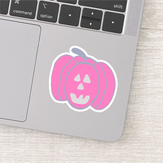 Sticker Halloween rose Jack-o-lanterne (Détail)