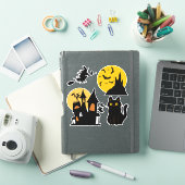 Sticker Halloween Set Haunted Maison Château Chat Sorcière (Couverture iPad)