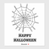 Sticker Halloween Spider Web et les yeux (Feuille)