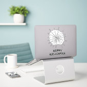 Sticker Halloween Spider Web et les yeux (Ordinateur portable sur le bureau)