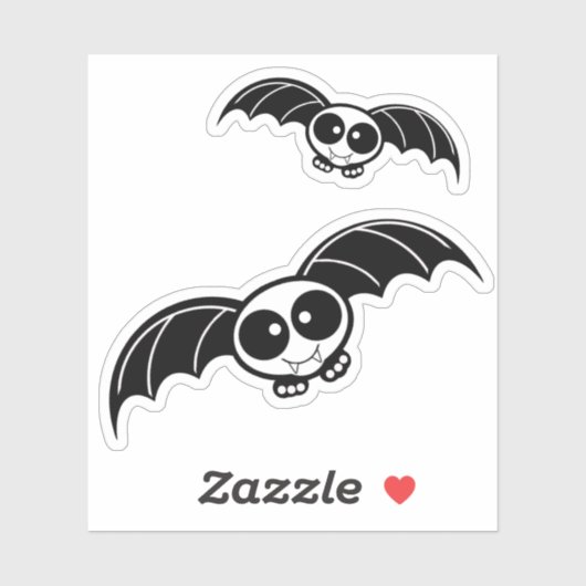 Sticker Halloween Squelette Bats (Feuille)