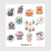 Sticker Halloween super mignonne (Feuille)