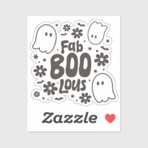Sticker Halloween Super rétro-fab-boo-lous