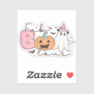 Sticker Halloween Super rétro-fab-boo-lous